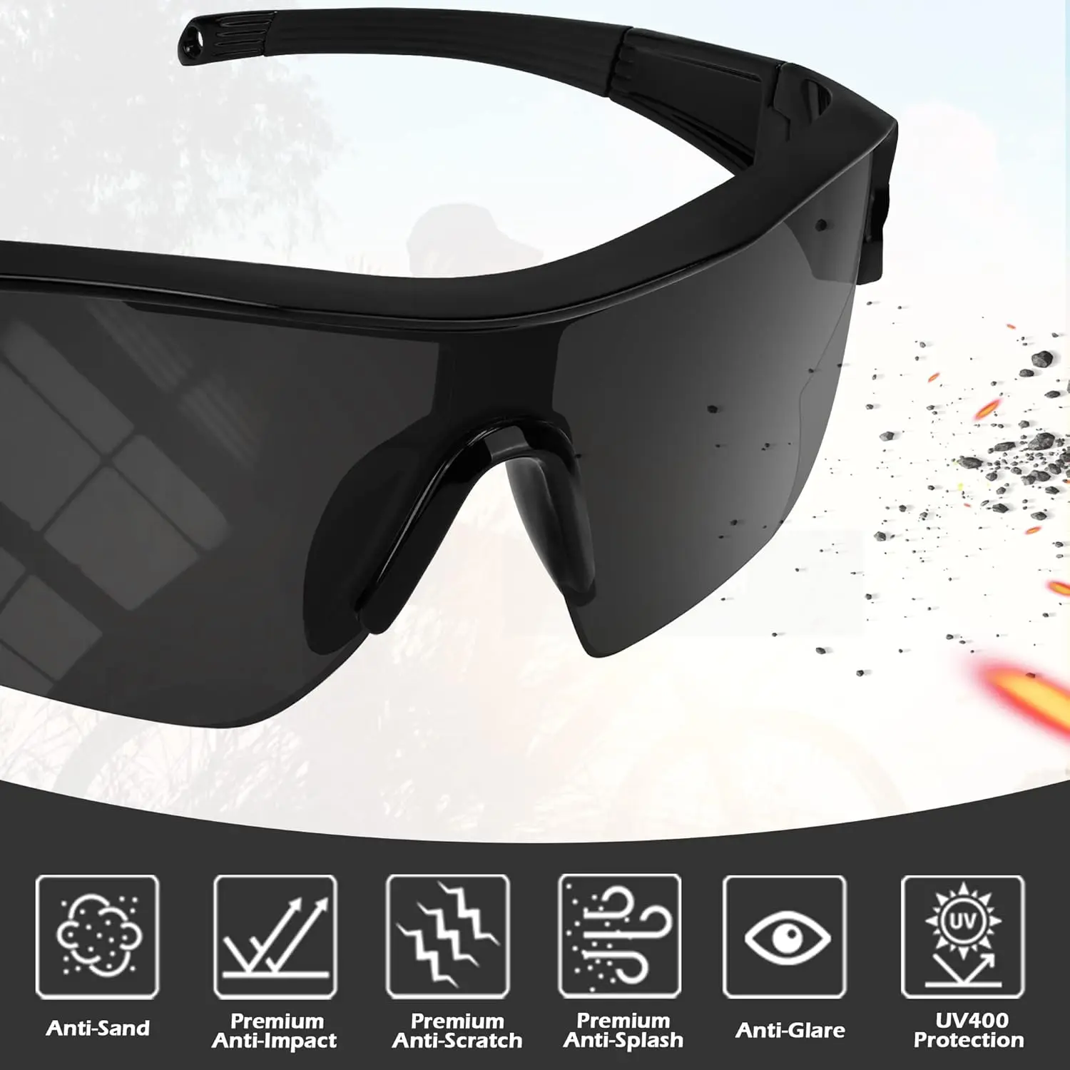 عدسات بديلة متوافقة مع نظارات Oakley RadarLock Path ذات فتحات تهوية Asian Fit OO9206 الشمسية - حماية من الأشعة فوق البنفسجية بنسبة 100% ومستقطبة #4