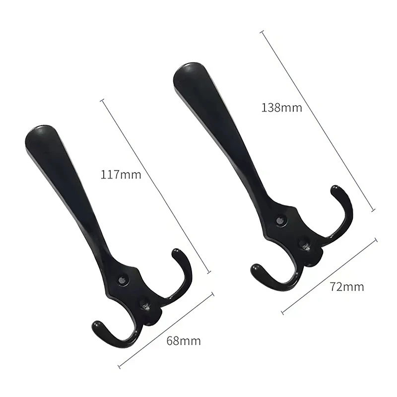 For Bedroom Clothes Entryway Furniture Zinc Alloy Coat Hook 3 Hooks Coat Hook Wall Mounted Robe Clothes Rack Hat Wall Hanger