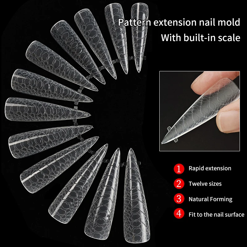 Clear Dual Forms Prego Sistema, Cobertura Completa, Gel de Construção Rápida, Moldes Pontas, Moldes de Extensão, Formas Superiores para Unhas, 120 Pcs por Caixa