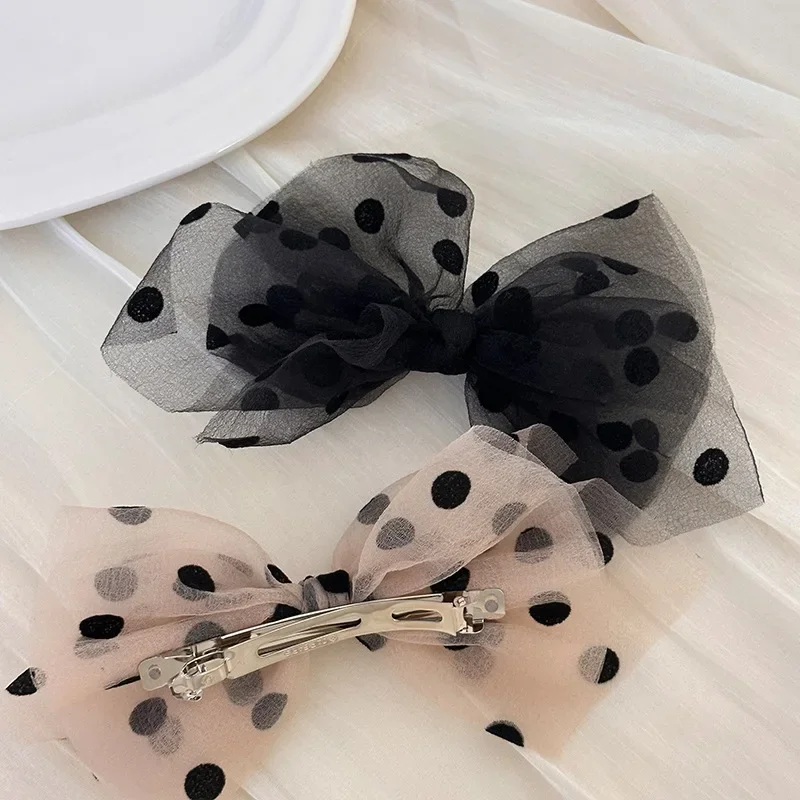 Korean accessories hair pin and clip for women girl bow Crab vintage popular trendy leading fashion Ribbon new Gift fascinator