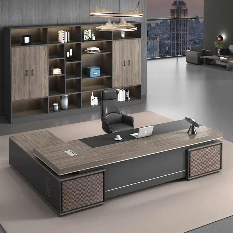 

The desk is simple and modern, and the new Chinese-style president's single class desk