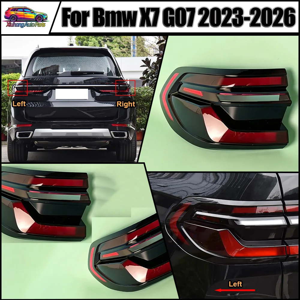 For Bmw X7 G07 2023 2024-2026 Car Tail Light Cover Rear Outer Tail Lamp Cover Taillight Brake Lights Shell Taillight Lens