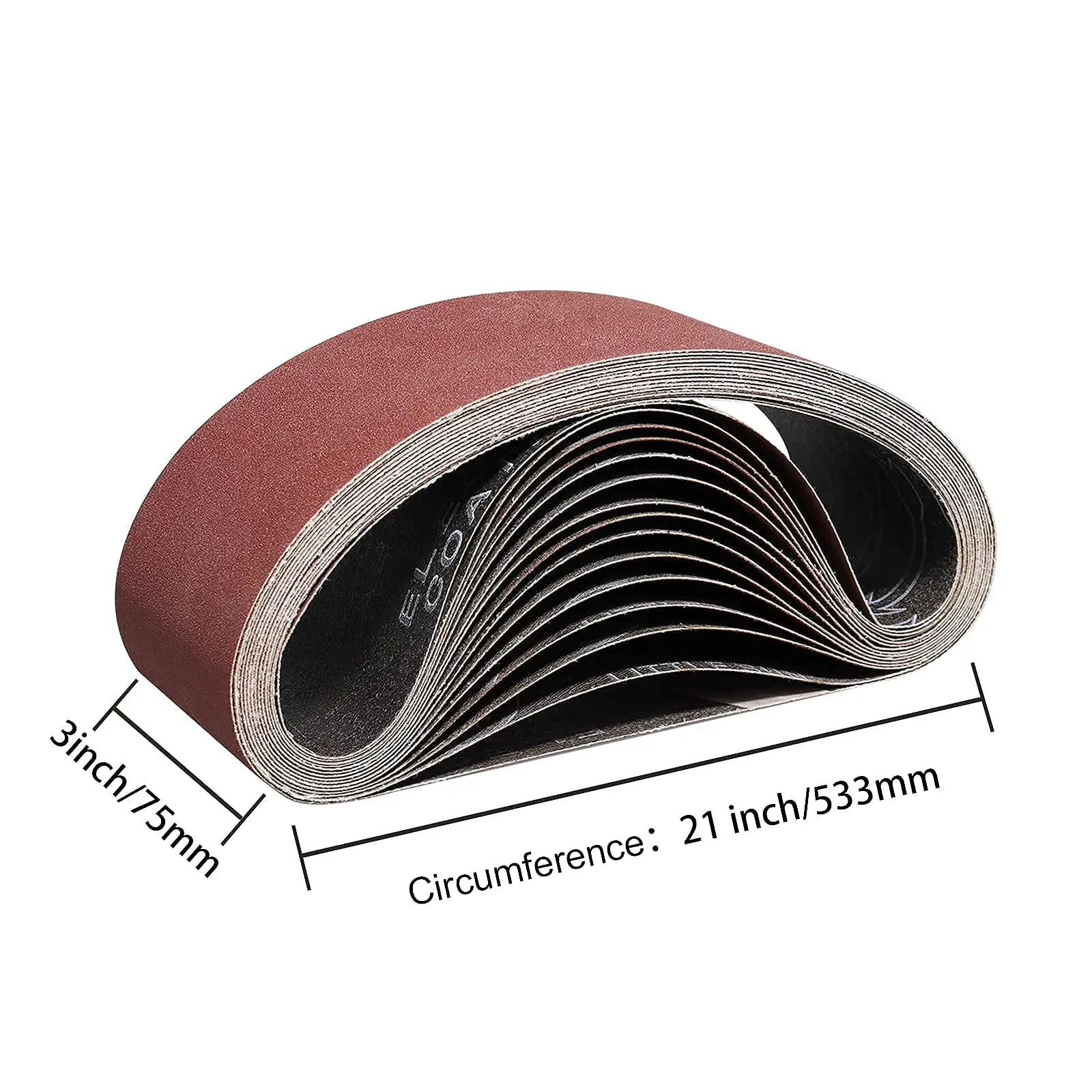 

15PC 3 x 21 Inch Sanding Belts 40-1000 Grits 75x533mm Sander Belts for Belt Sander, Best for Sanding Wood,Metal and Paint