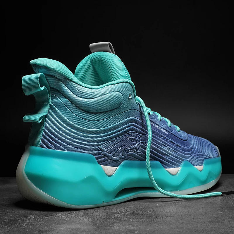 

Men Women Basketball Shoes Breathable Non-slip Running Athletic Shoes Basketball Training Sneakers Lace-up Cushioned Sports Shoe