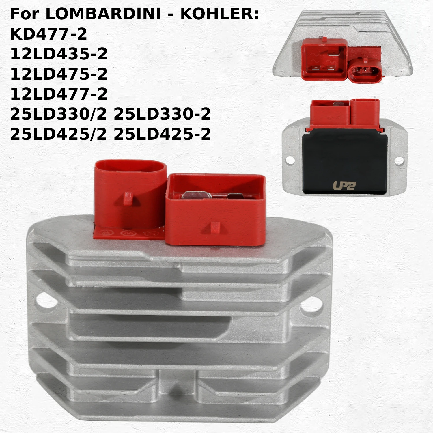 

12V Voltage Regulator Rectifier Fits for LOMBARDINI-KOHLER 12LD435-2/ 12LD477-2/KD477-2/25LD330/2 25LD330-2/25LD425/2 25LD425-2