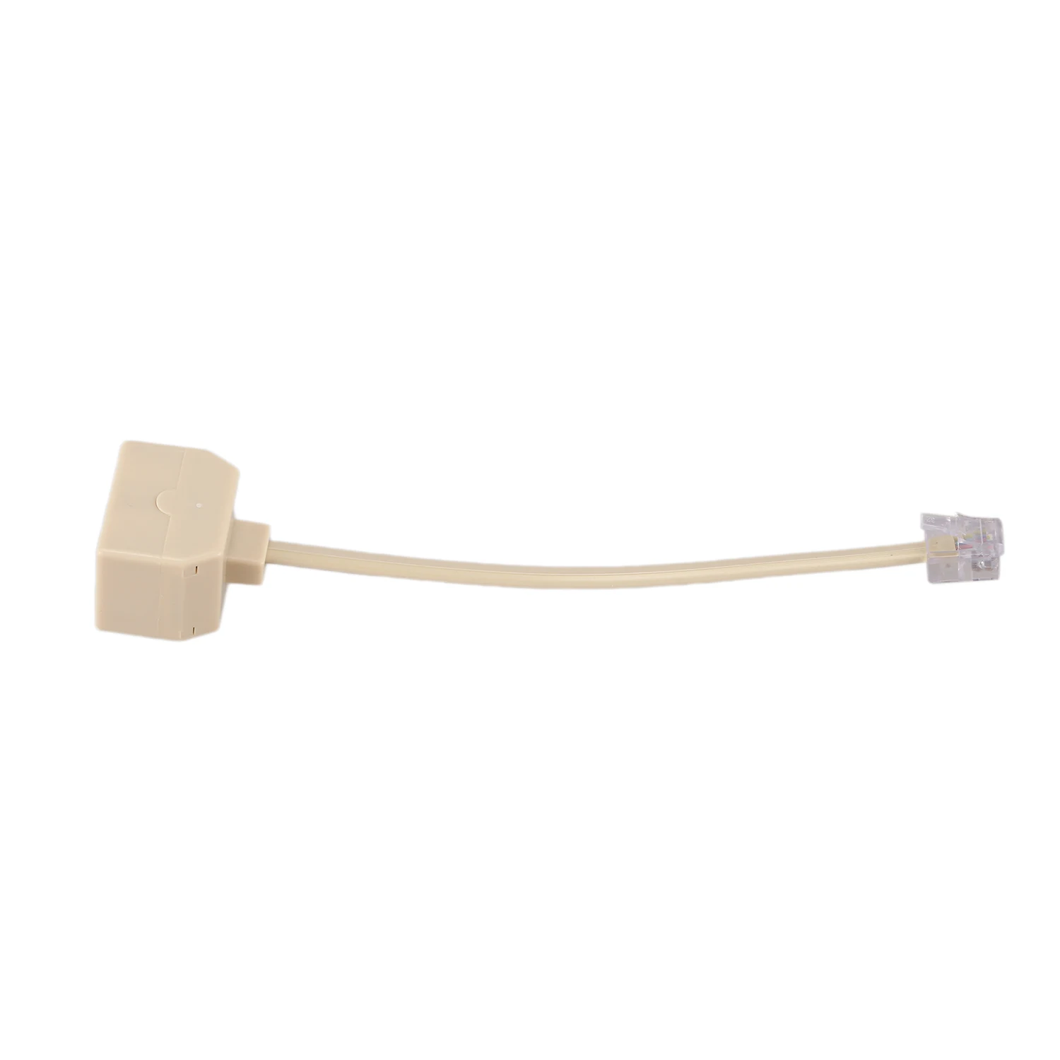 RJ11 6P4C Adaptador divisor de línea de conector telefónico de salida de 2 vías Beige