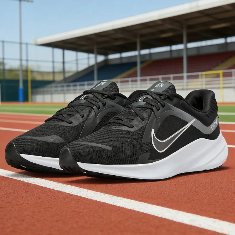 Nike Quest 5 Men Running Shoes Shock Absorption Breathable Wear Resistant Casual Sneakers DD0204-001