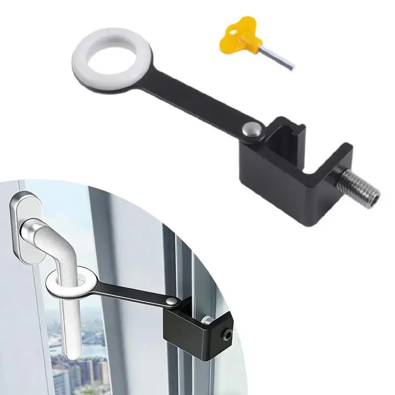 

Child Safety Free Punch Window Restrictor, No-Drill Aluminum Alloy Casement Window Limiter Lock,Latch Position Stopper