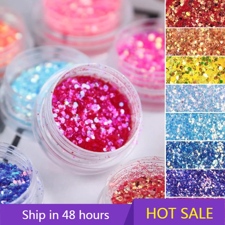 

YTYIN Factory Wholesale Nail Pigment Mermaid Hexagon Shiny Sequins Glitter