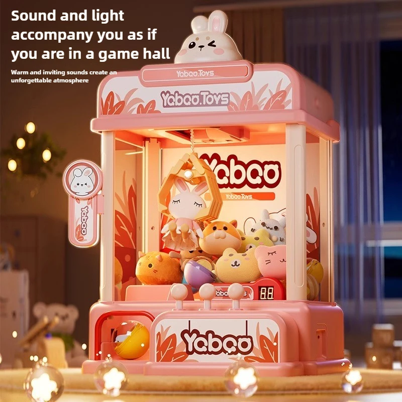 Claw Game Machine for Children Coin Operated Play DIY Gambling Electric Clip Doll Arcade Machine Kids Christmas Interactive Toys