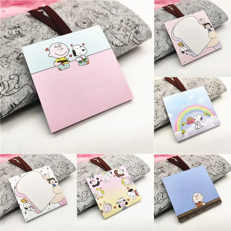 

Блокнот с Снупи, милые стикеры, блок для заметок, канцелярские товары в стиле каваи, канцелярские принадлежности, офисные аксессуары, тетради, бумага для заметок