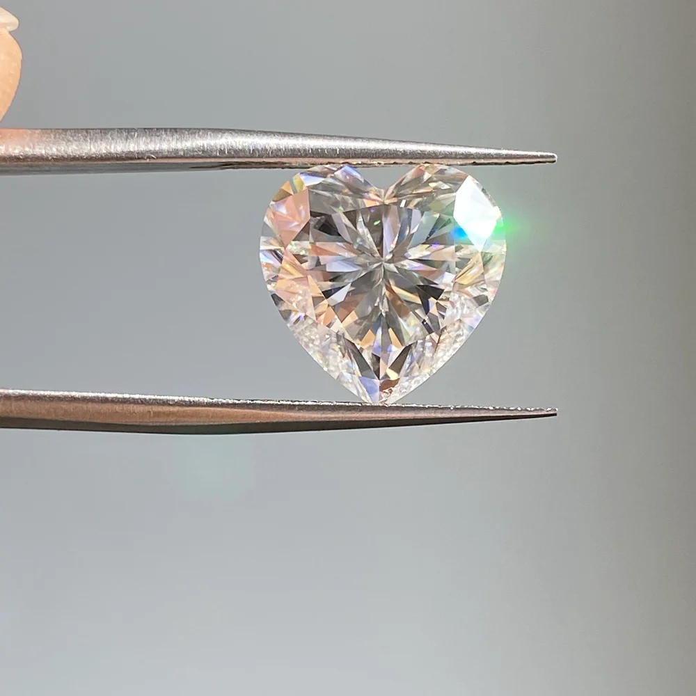 3EX Cut DJMAX 3-20mm Rare Heart Cut Moissanite Loose Stones Real D Color VVS1 Heart Shape Certified Moissanite Diamonds
