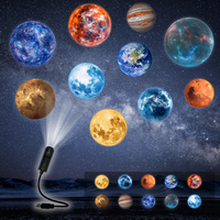 10 planet projection, USB projection ceiling atmosphere night light, suitable for bedroom and living room