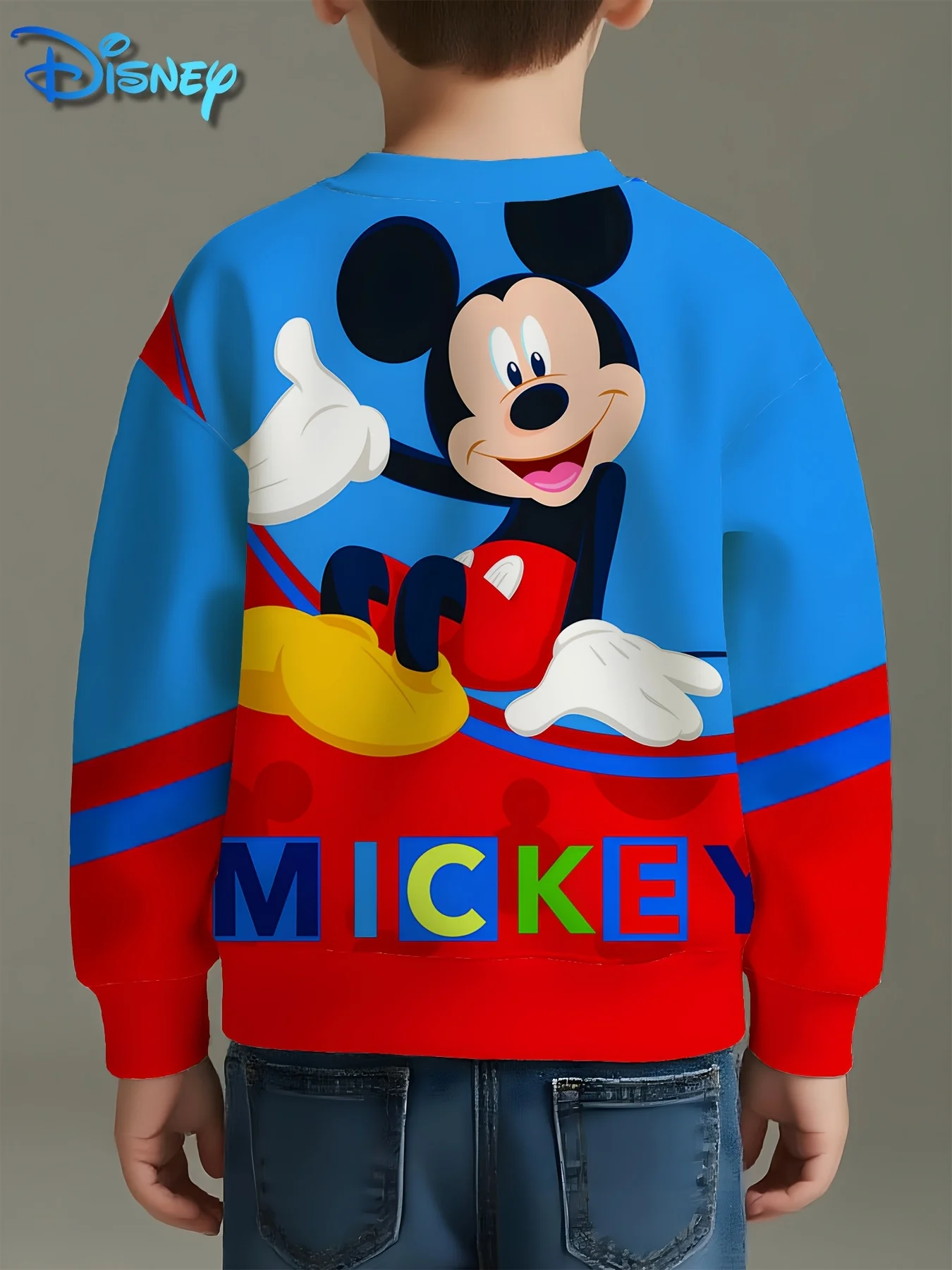 حار بيع الاطفال الخريف الشتاء الأعلى، ديزني البلوز، الكلاسيكية ميكي الأحمر الأزرق الطباعة، الفتيان الفتيات ملابس خارجية وطبقة الأساسية