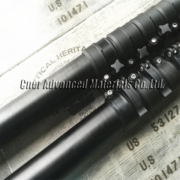 Cner customized carbon fiber extension pole with clamp, telescopic pole window cleaning  brush