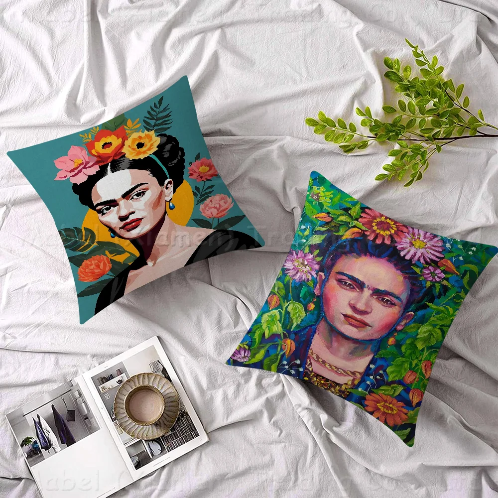 F-frida Painting K-kahlos Pillow Cover Design Cushion Cover Decor Holiday Decorati