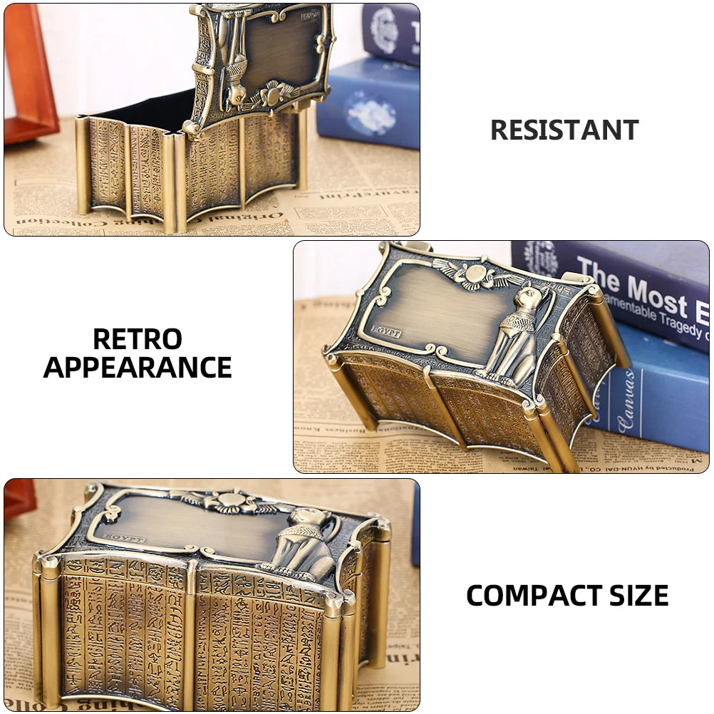 European Jewelry Box Vintage Metal Storage Case For Rings Necklaces Bracelets Gift Organizer Trinket Container Jewelry Holder