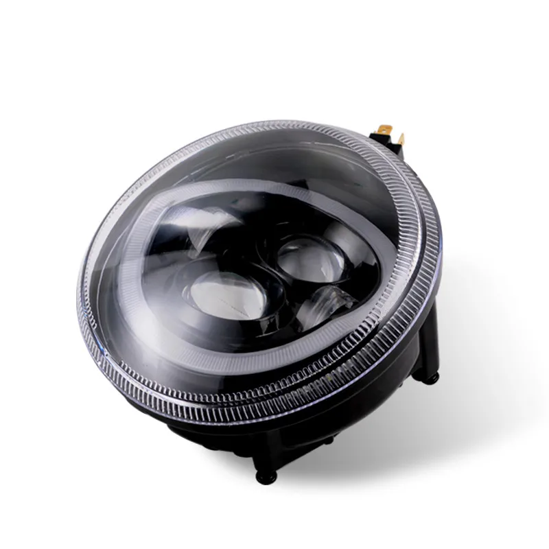 Emark approve Black LED headlight with halo ring For Vespa GTS 300 Motorcycle