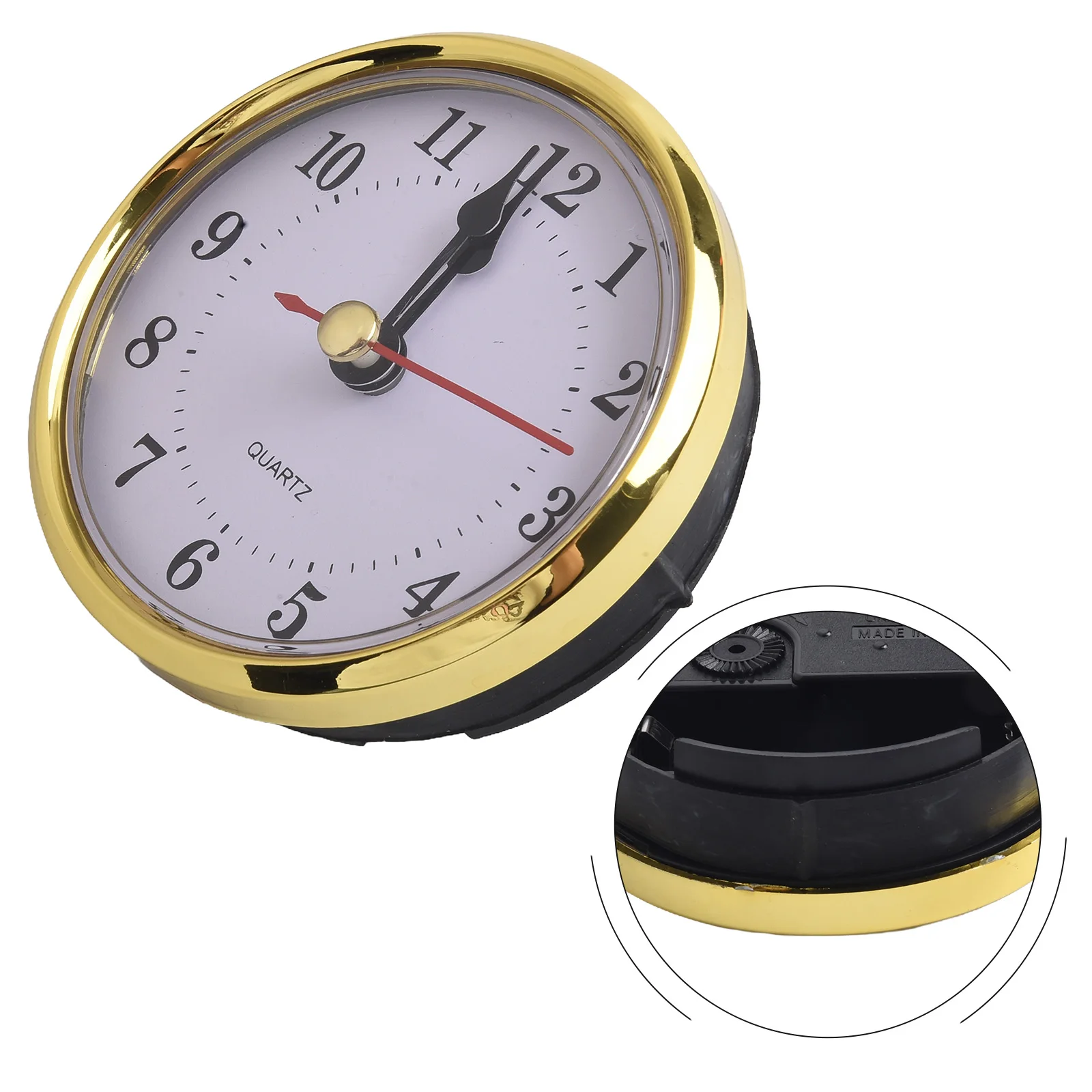 Clock Casing Diameter Movement Mechanism Gold Or Silver Border Clock Replacement Mm Diameter Quartz Clock Insert