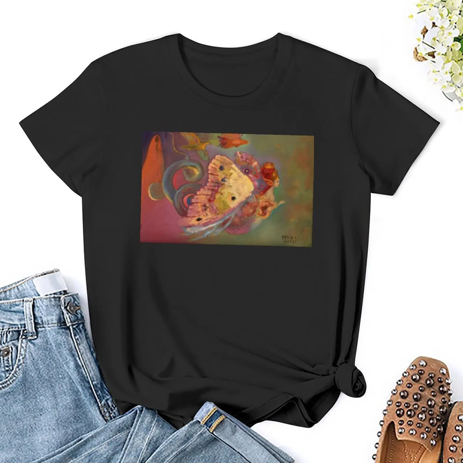 Zwerven Van Lilith T-Shirt Koreaanse Mode Anime Kleding Oversized Zomer Kleding Voor Vrouwen