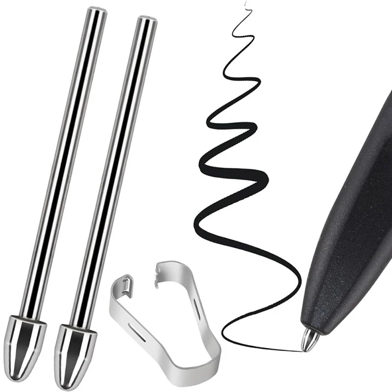 

Сенсорный стилус S, сменные наконечники с зажимом для планшета Samsung Galaxy S24 Ultra Tab S9 S9U S9FE S, металлический запасной наконечник для карандашей