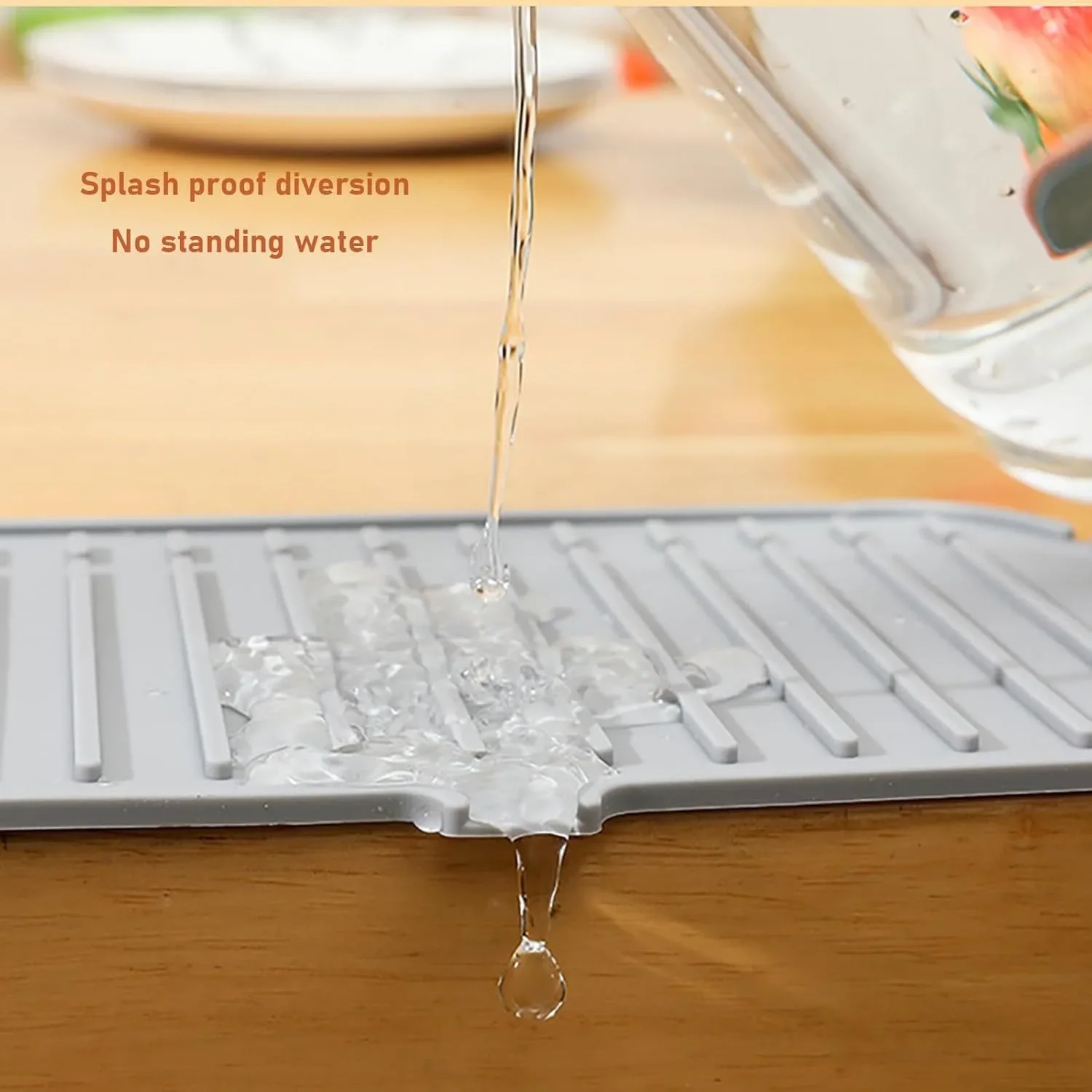 Keukenkraan Splash Pad Siliconen Gootsteen Kraan Splash Guard Mat Spons Afvoer Pad Aanrecht Protector voor Keuken Bad Gadgets