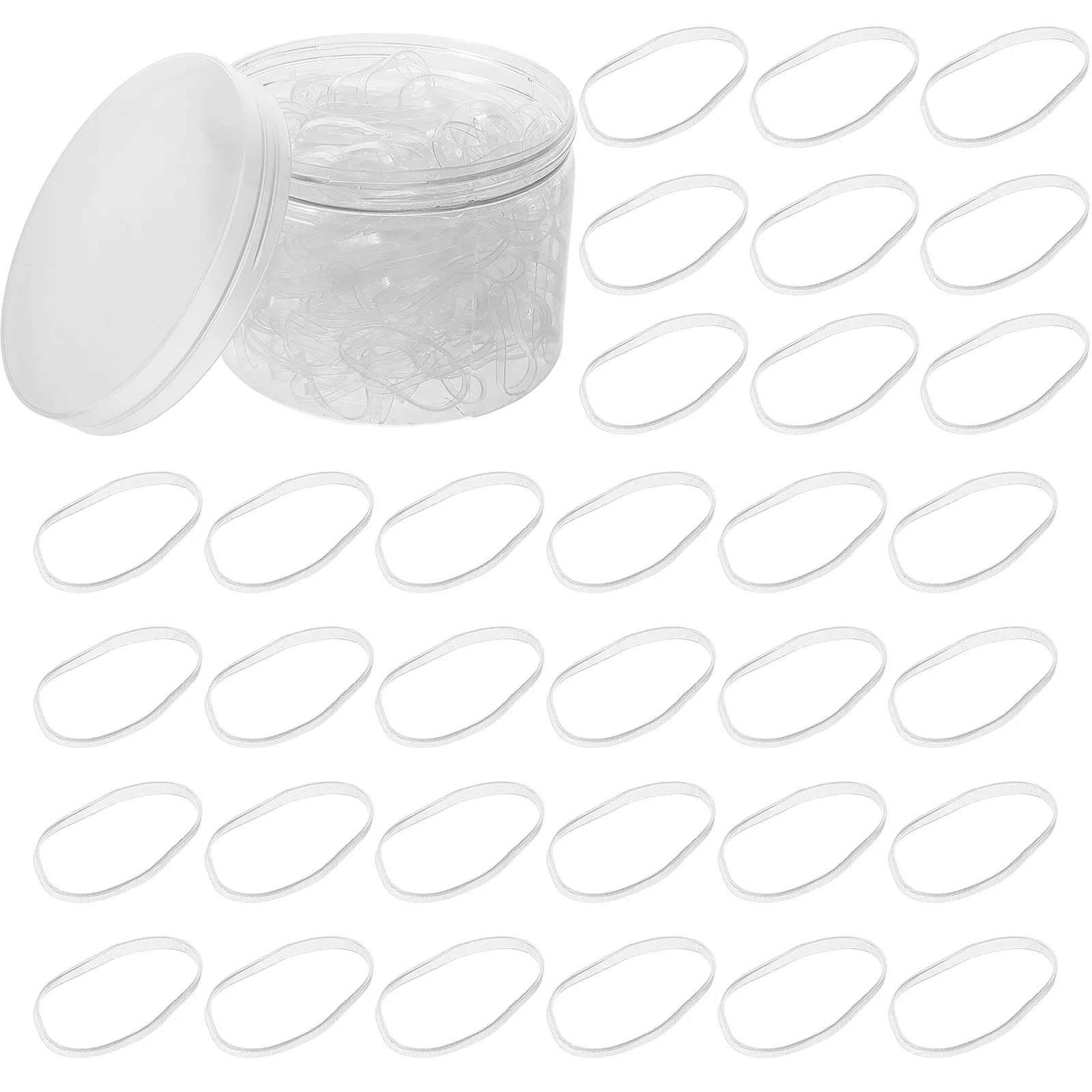 

300Pcs Small Elastic Hair Ties Clear Rubber Bands for Kids Women Gentle Hold Pigtails Braids Baby Hair Styling Supplies