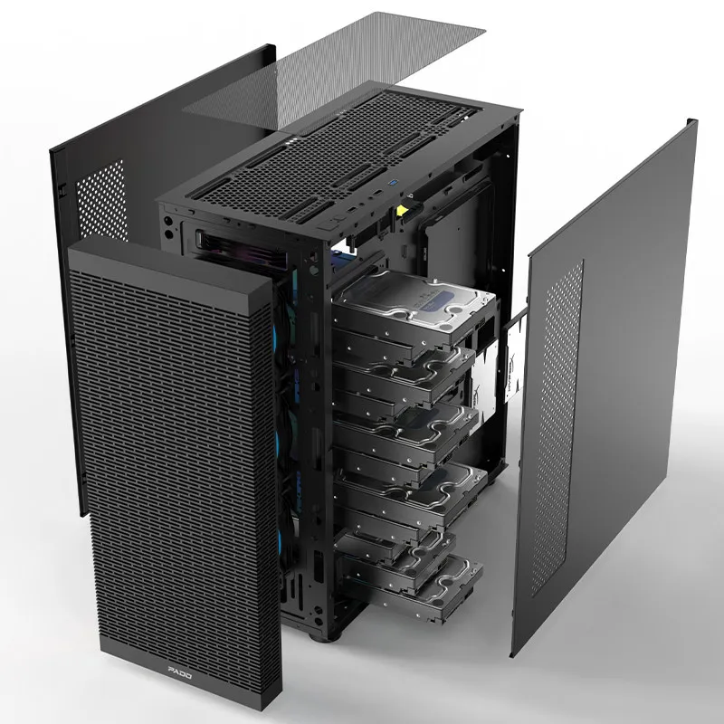 F20  12 Bay E-ATX PC Case HDD NAS Chassis ATX M-ATX Computer Case Support 400mm GPU 360mm Water Cooling ATX PSU