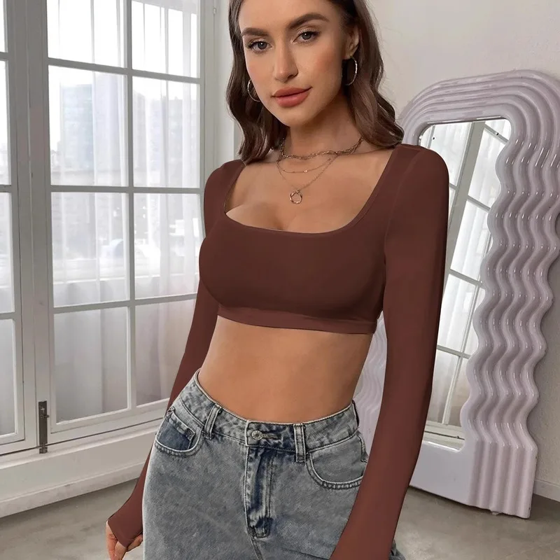 تي شيرت نسائي طويل Sve للرياضة والترفيه، كاجوال من ألياف البوليستر، قميص صيفي للسيدات #3