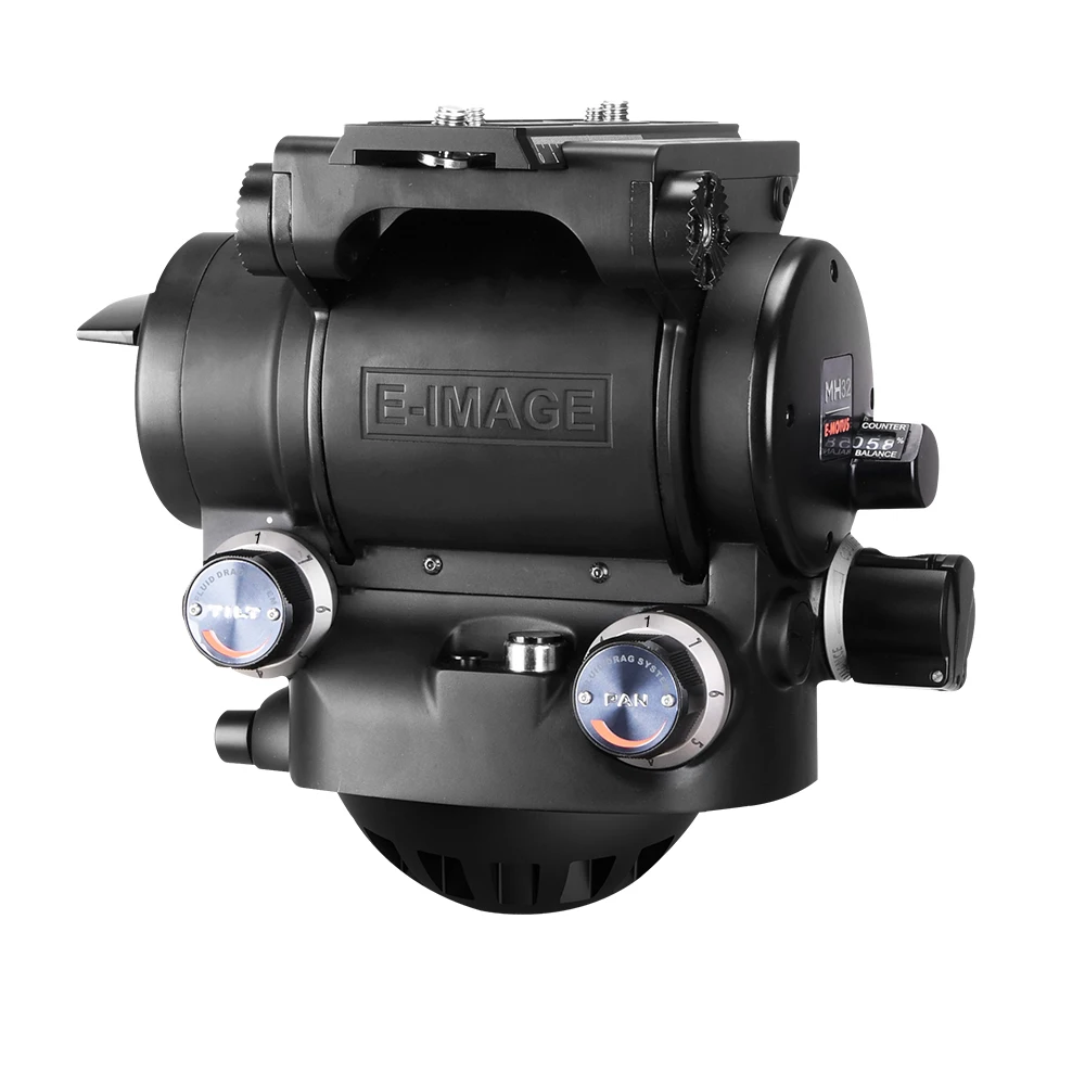 E-IMAGE MH32 E-MOTUS 100mm 32kg Payload Video Fluid Head With Continuous Stepless Counterbalance