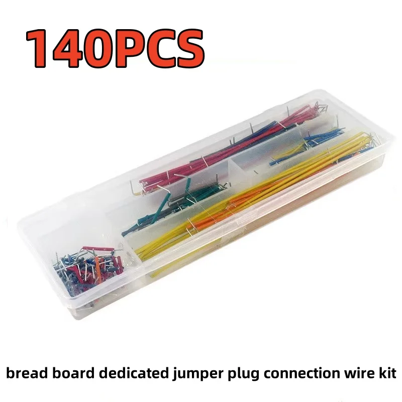 140PCS 14values*10PCS bread board dedicated jumper plug connection wire kit with box 2 5 7 10 12 15 17 20 22 25 50 75 100 125MM