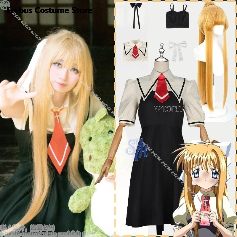 

Хэллоуин аниме Galgame AIR косплей Kamio Misuzu костюм Kawaii JK черное мини-платье длинный хвост парики бант головные уборы милый милый