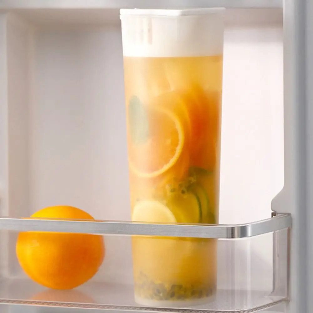 

Simple Large Capacity Drinks Pitcher Shatterproof with Lid Water Containers U-Shaped Fruit Tea Bucket Household