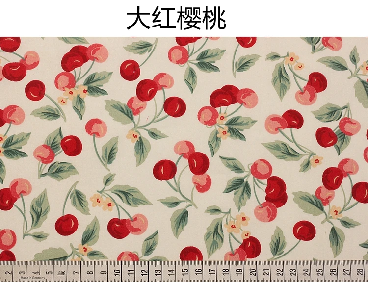 160 x 50 cm roter Baumwoll-Twill-bedruckter Stoff, handgefertigte DIY-Kleidung, Heim- und Bettwäsche, Kinderkleidung, Nähtuch – Detail 3