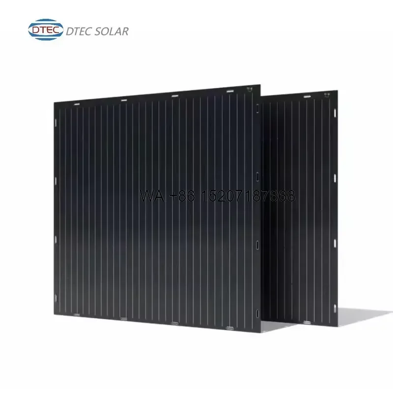 Wmwmnu High Efficiency 22 Percent Flexible Solar Module 210W 12V Semi Rigid Solar Panels with Cables PET Material