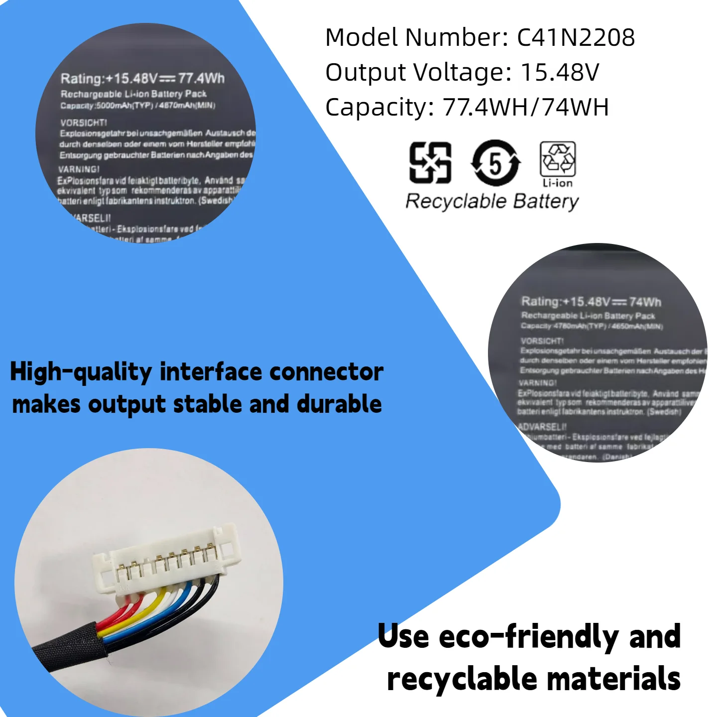 C41N2208 Laptop Battery For ASUS ROG ALLY Gaming Handheld series of RC71L/PC71L Free Tool + 24M Warranty