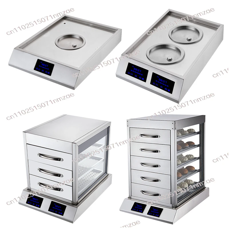

3000W Commercial Electric Bun Steamer Stainless Steel Desktop for Restaurant Hotel Home Kitchen