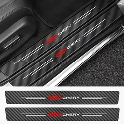 4pcs Car Threshold Protection Decorative Sticker For Chery Tiggo 2 3 4 7 8 Pro QQ Iq Fulwin Blossom Fulwin Arrizo