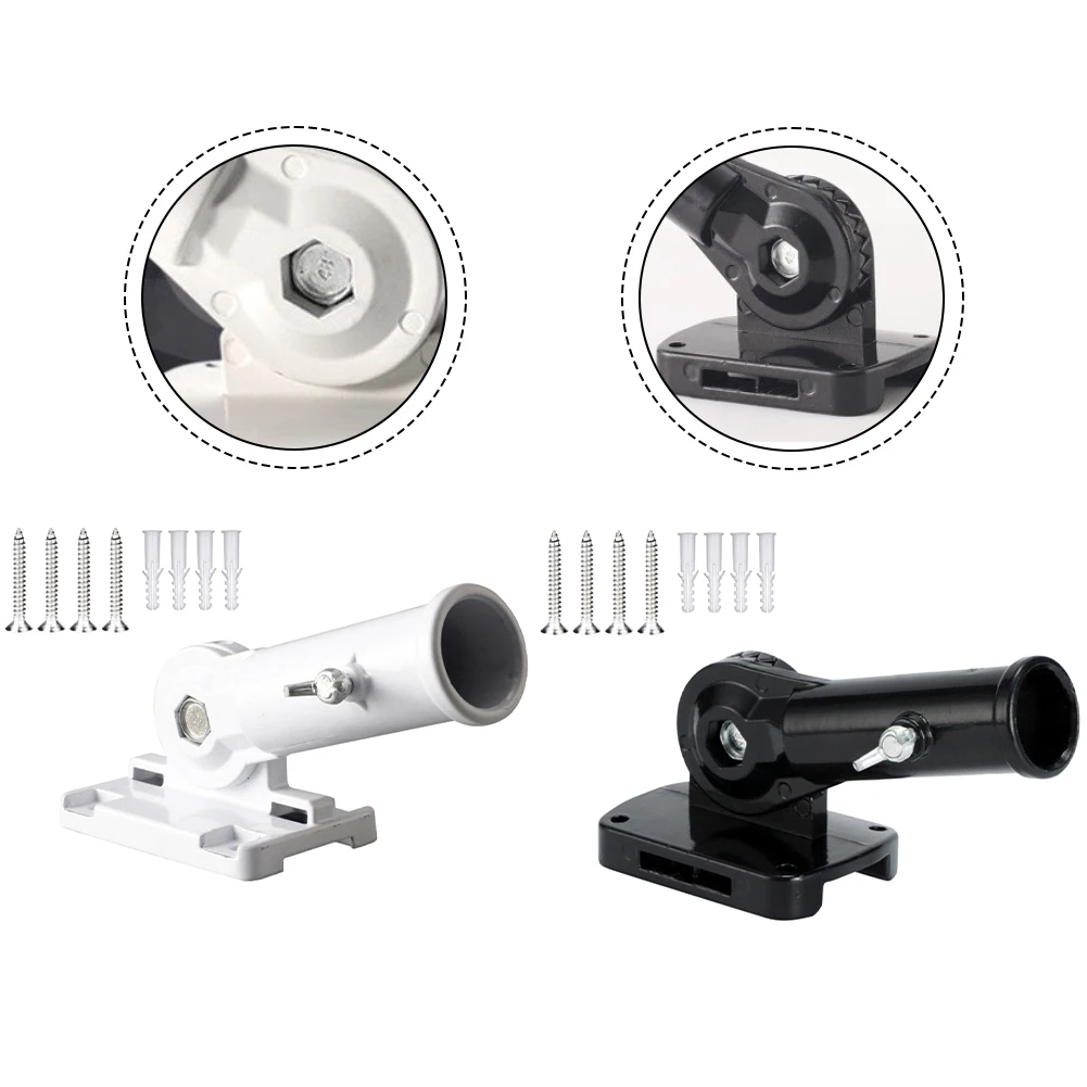 Aluminum Alloy Outdoor Flag Pole Bracket Adjustable Holder For House Flags With Drainage Hole And Rust Resistant Feature