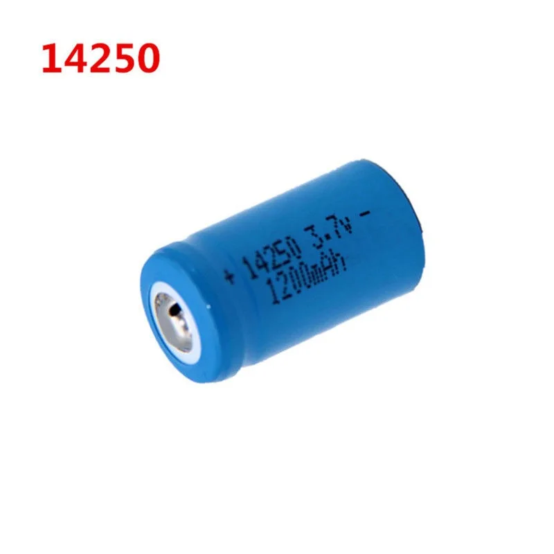 14250 3.7V rechargeable lithium battery red / green external line penlight rechargeable battery