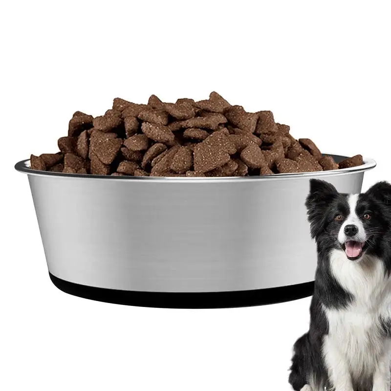 Stainless Steel Dog Food Bowls Stainless Steel Feeding Bowls For Dog Non-skid Pet Stainless Steel Bowls Pet Feeder Food Bowls