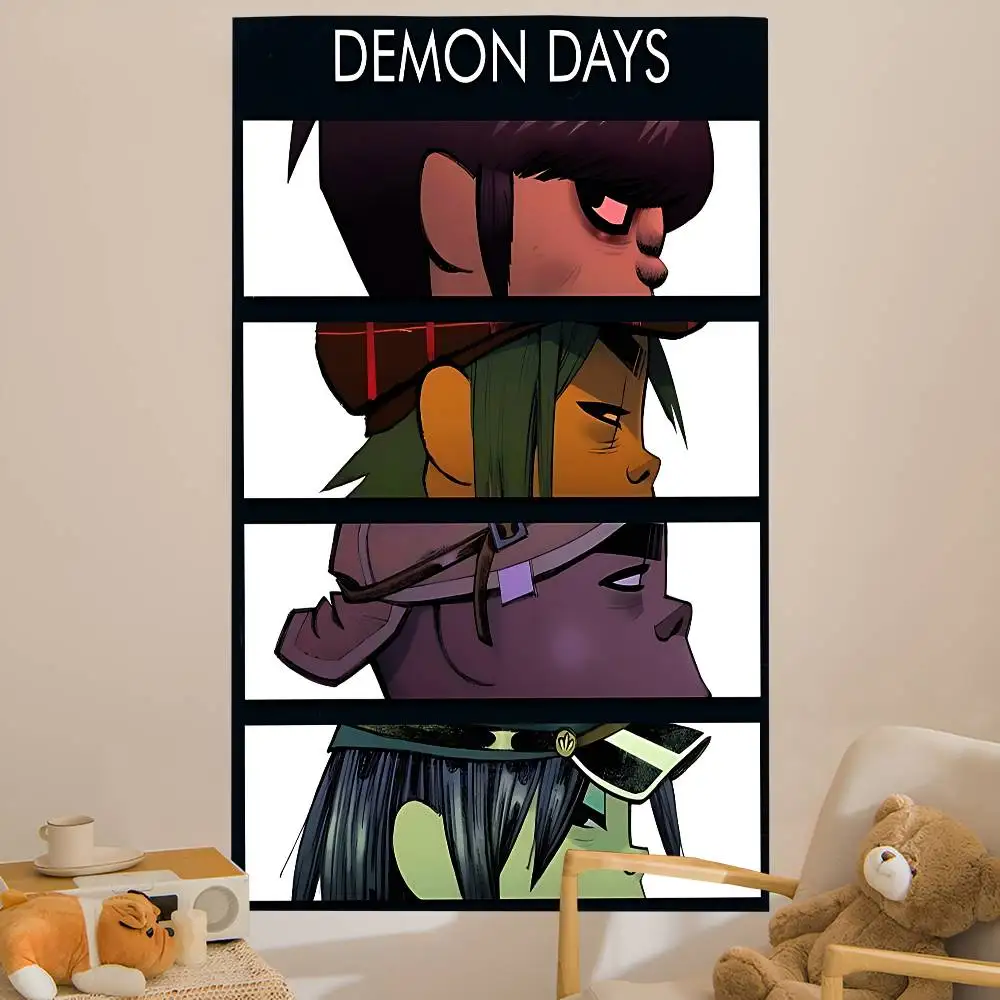 

Ретро музыка Гориллаз Хиппи настенные гобелены для гостиной домашний декор в общежитии Kawaii Декор комнаты