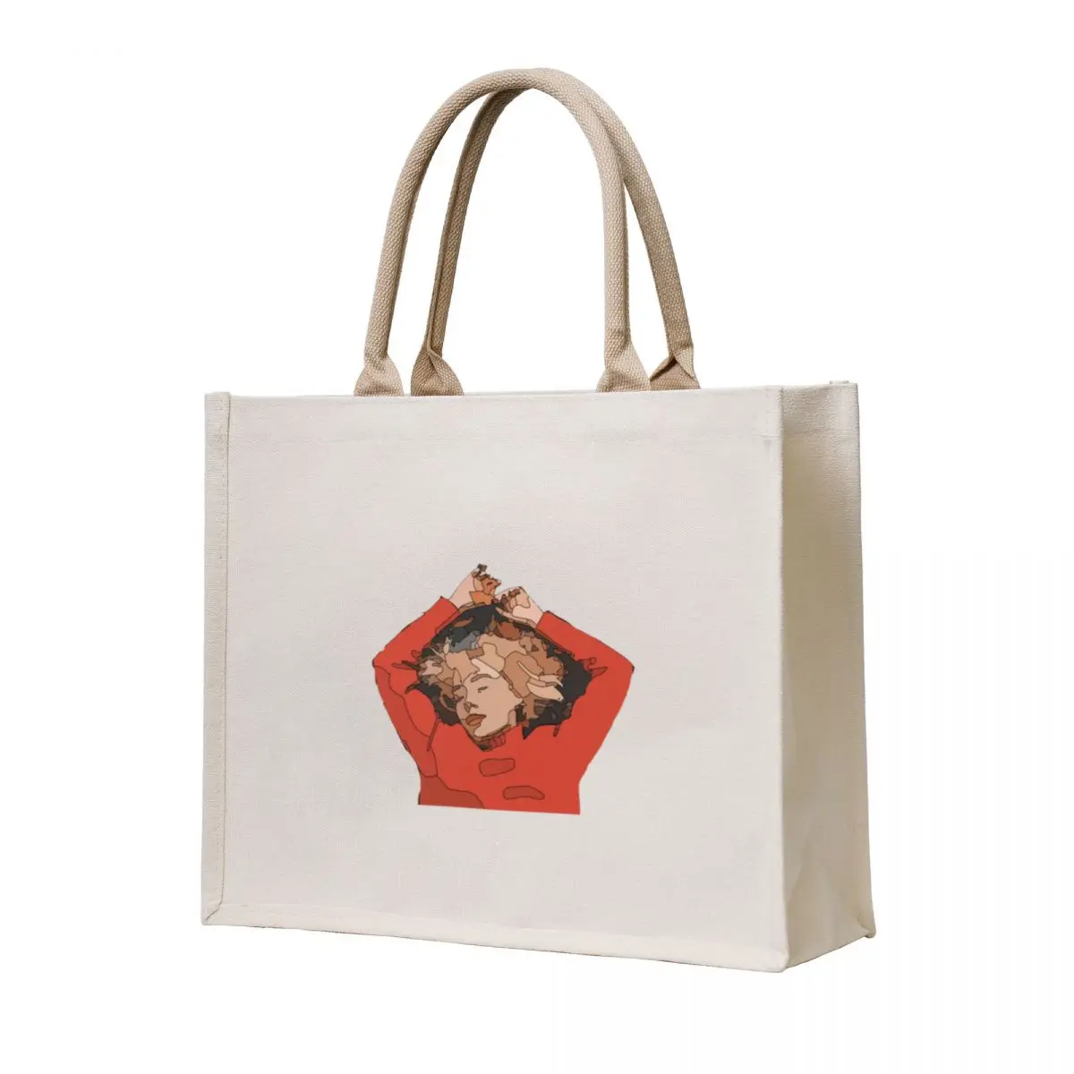 

girl in red Tote Bag Women bags Shopper handbag canvas bags