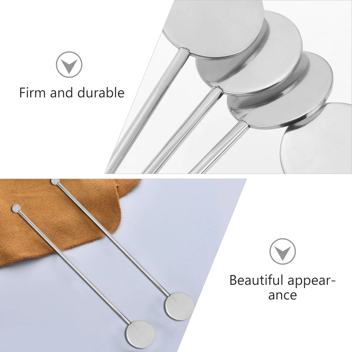 

4Pcs Stainless Steel Cocktail Bar Spoons Long Handle Lightweight Mixing Stick Coffee Blender Cocktail Stirrer
