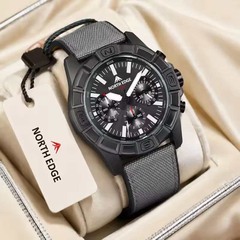 Solar Powered Watch - NORTH EDGE BLAZE Erkek Kuvars Saat