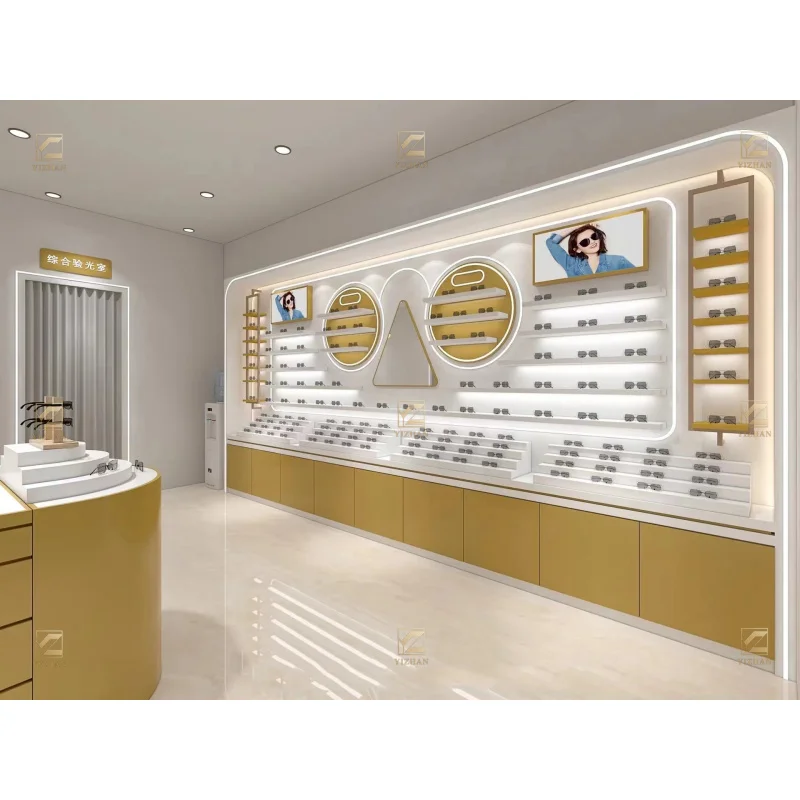 Custom.Display رف خزانة التخصص البصرية متجر الأثاث عرض النظارات الشمسية جدار خزانة عرض الرف #4