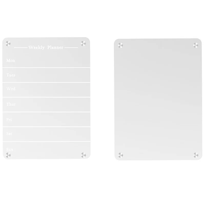 EF-Clear Dry Erase Board For Refrigerator Acrylic Magnet Weekly Calendar For Refrigerator