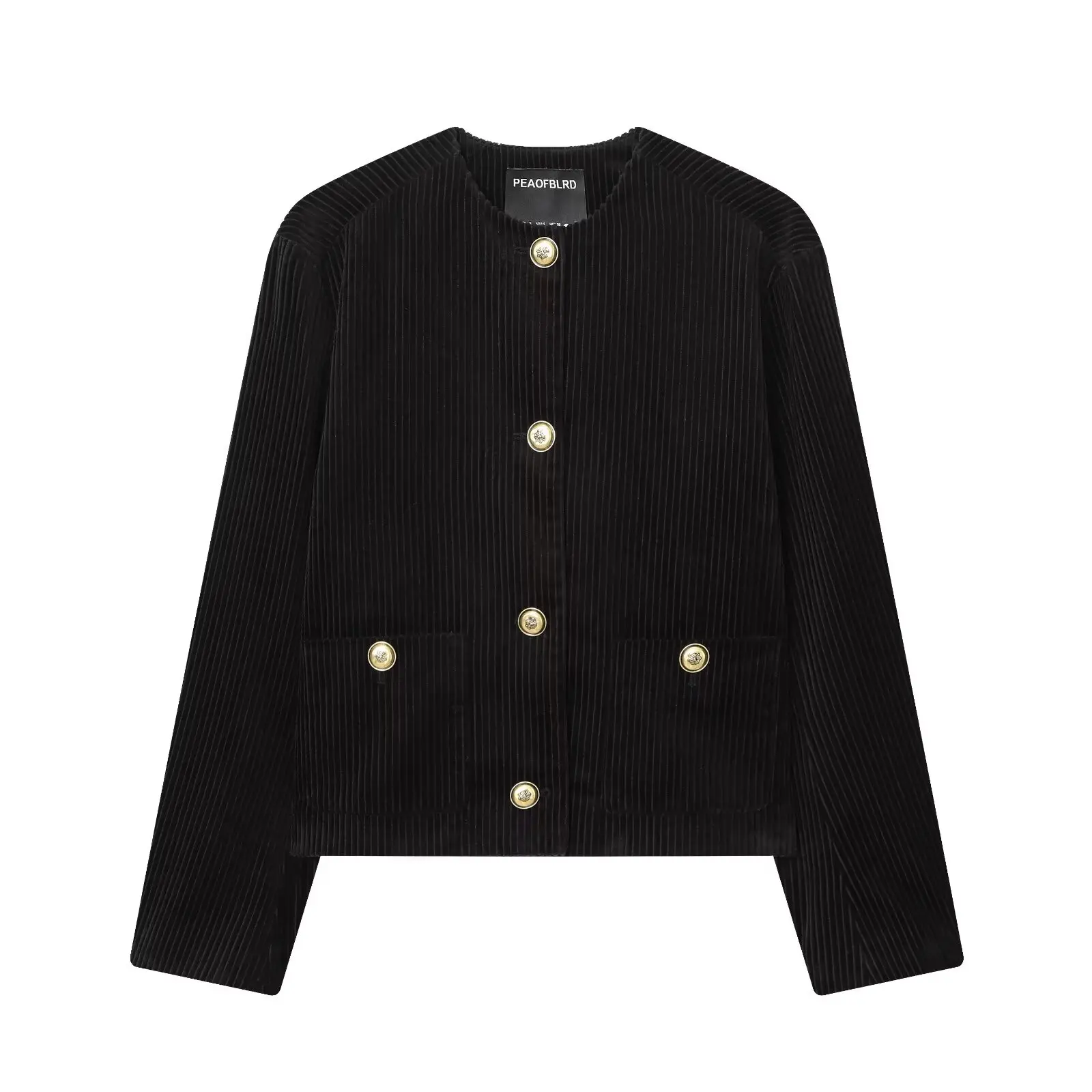 

Women's New Knit Jacket Luxurious metal buttons catch the eye Dual pockets blend practicality with style Women's Casual Jacket