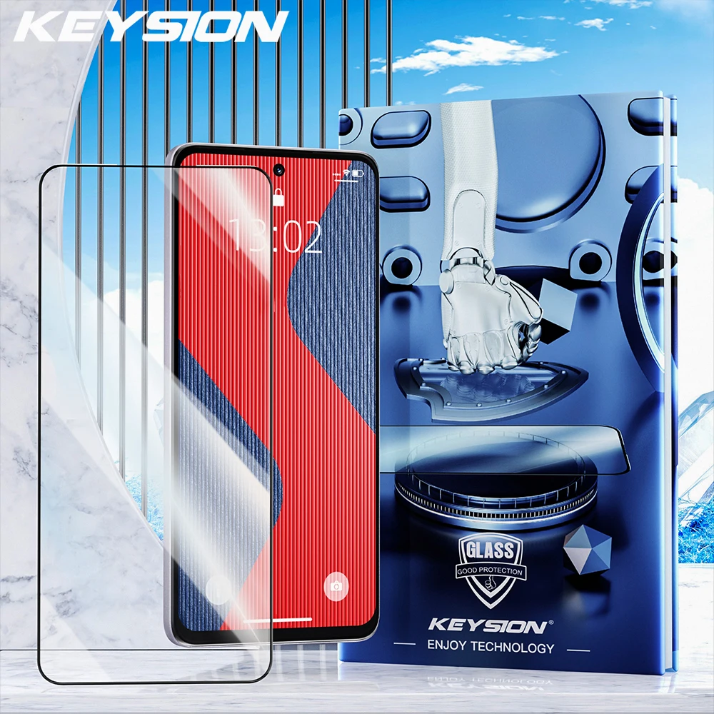 KEYSION Tempered Glass Full Cover for Nothing Phone 2A Plus 2 1 Full Glue HD Screen Protective Glass Film for Nothing CMF Phone1