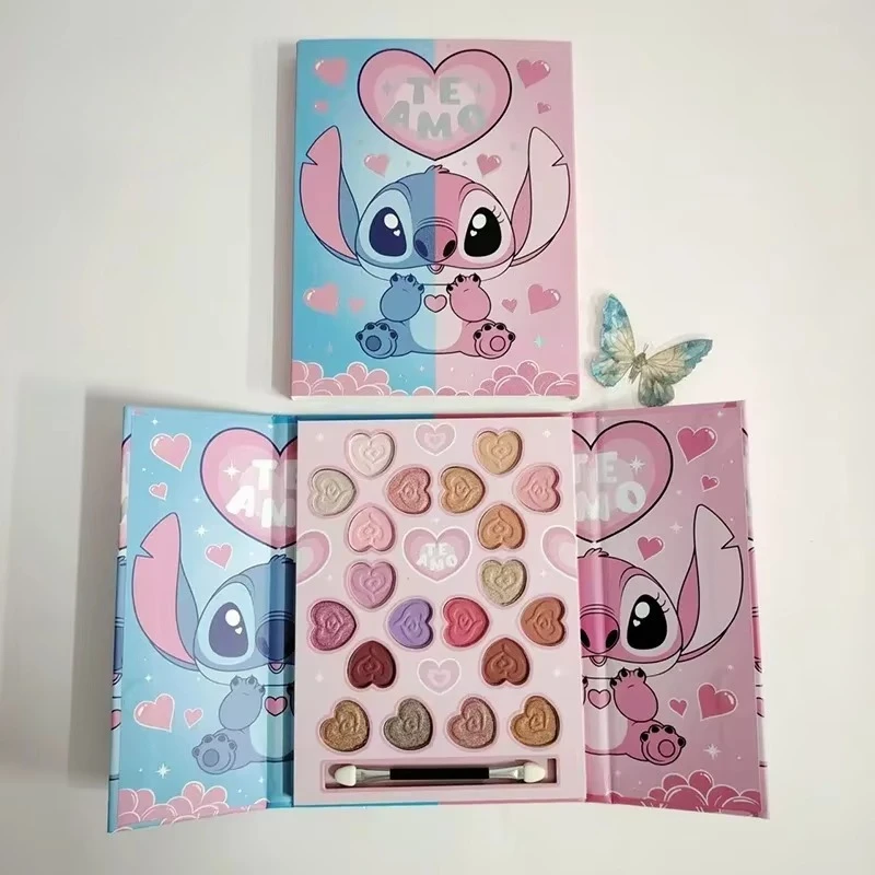 

Stitch Angel 20 Color Eye Shadow Palette Kawaii Cartoon Figures Matte Pearly Glitter Waterproof Lasting MakeUp Tool Girl Gifts